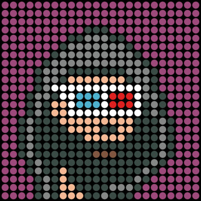 Dot Punk #924 inspired by the cryptopunks, the first NFT on the Ethereum blockchain Painting by Dimitri Likissas