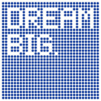 DREAM BIG - (white on blue) - Dot Painting by Dimitri Likissas