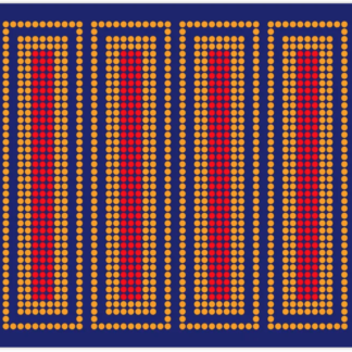 4 rectangles red orange by Dimitri Likissas