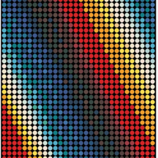 Candy Modulation No4 abstract dot painting by Dimitri Likissas