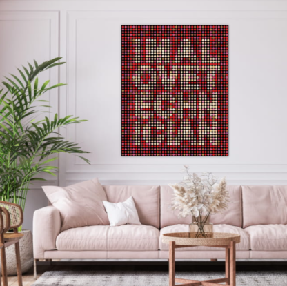 Im a love technician dot painting by dimitri likissas on interior wall